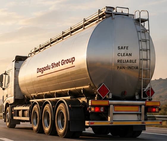 Dagadu Shet Group tanker truck on the highway